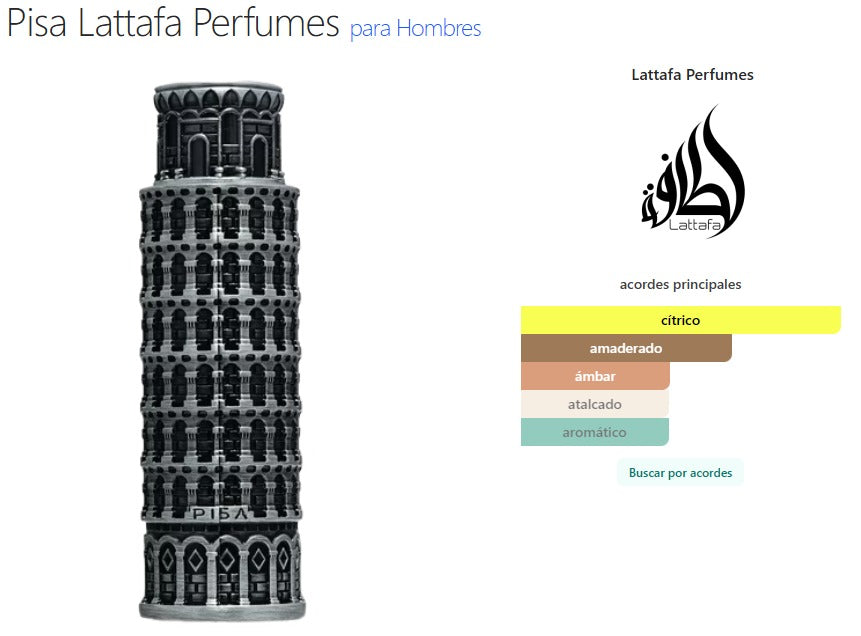 Perfume Pisa de Lattafa