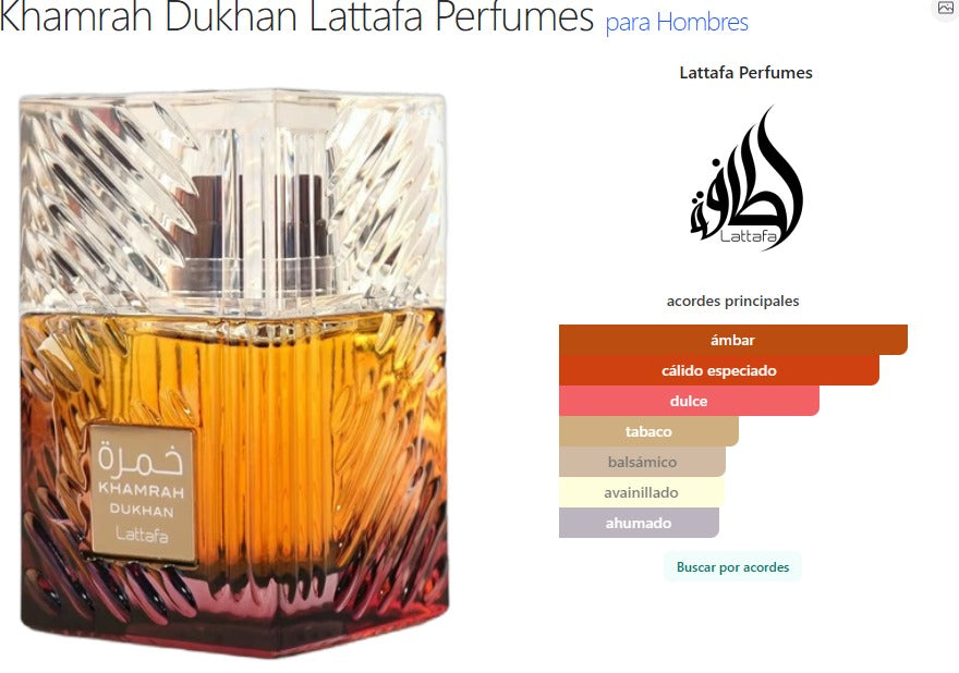 Perfume Lattafa Khamrah Dukhan