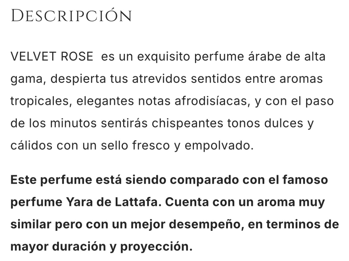 Perfume Velvet Rose Mast Parfume