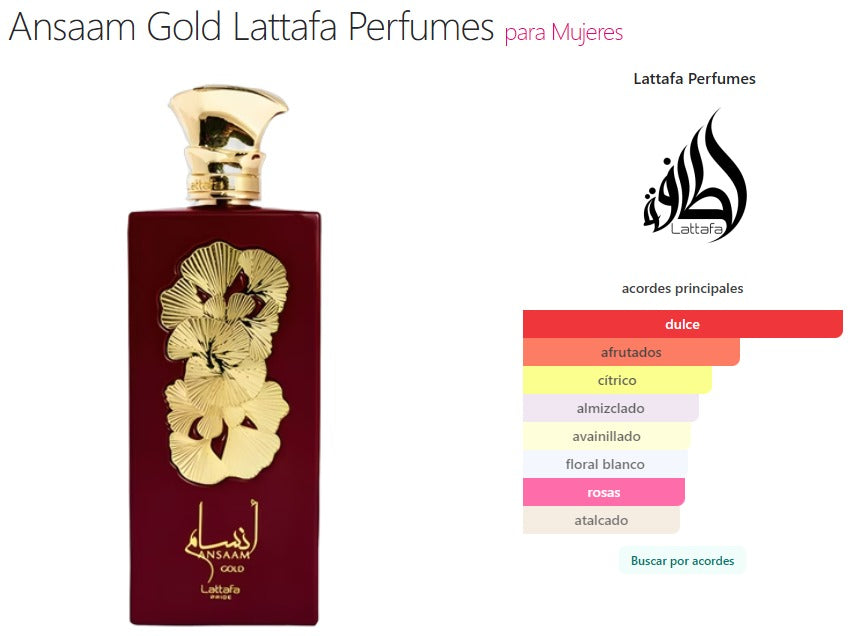 Perfume Lattafa Ansaam Gold